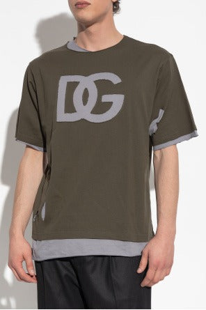 Dolce & Gabbana Men’s Green Double-Layer T-Shirt - image 2