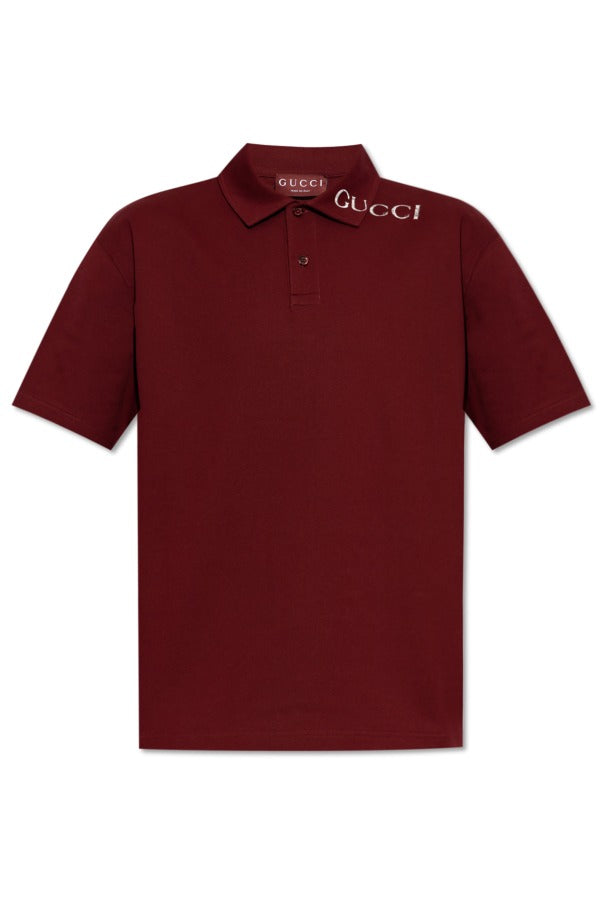 Gucci Burgundy Polo with Logo