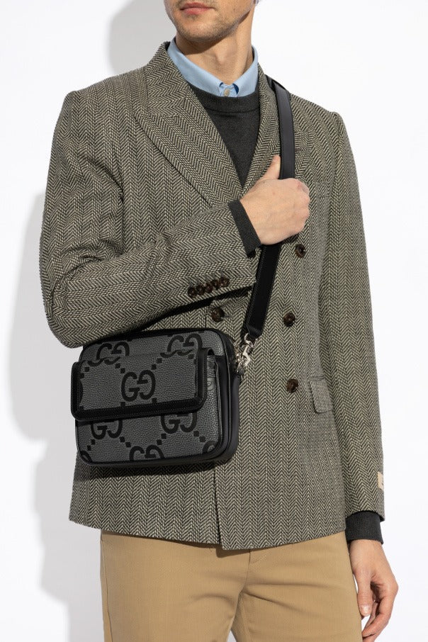 Gucci Grey Jumbo GG Small Shoulder Bag - image 3