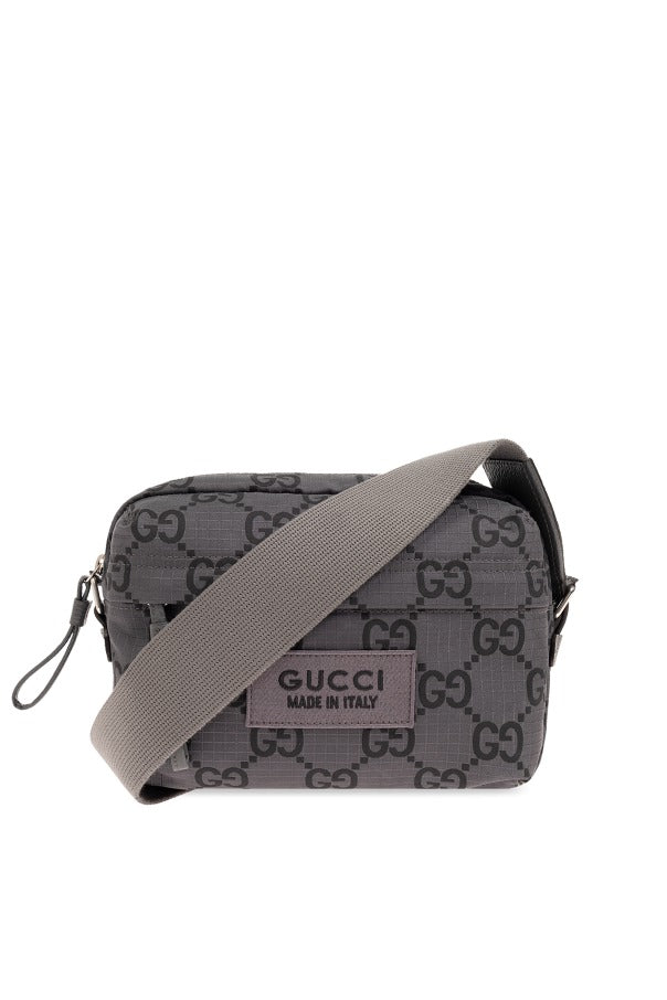 Gucci Grey Monogrammed Shoulder Bag