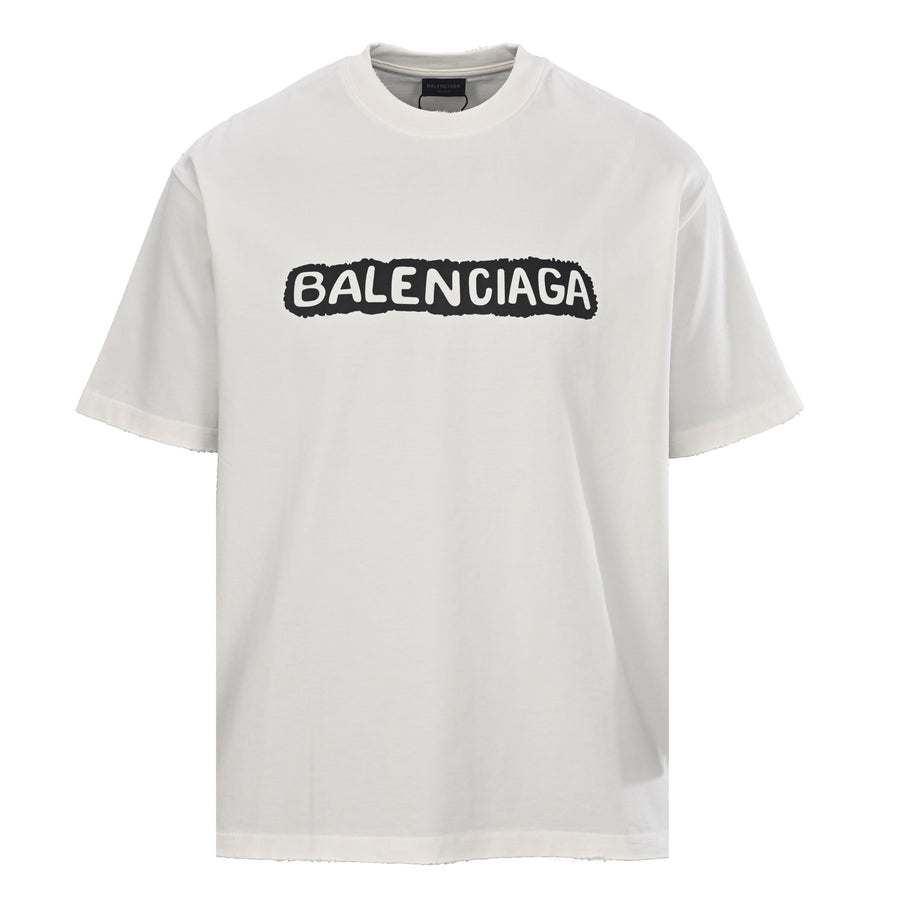 Balenciaga White Logo T-Shirt
