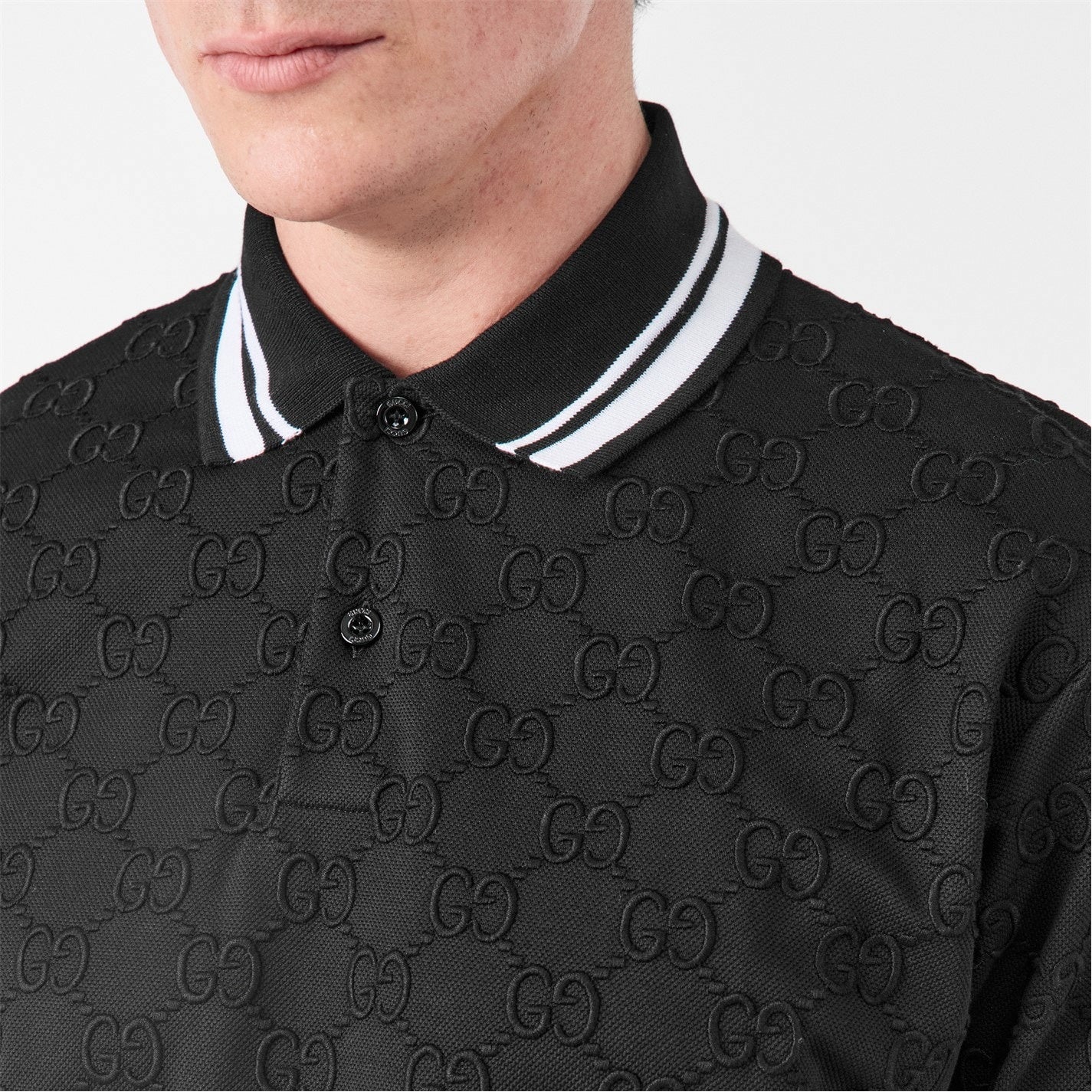 Gucci GG Jacquard Cotton Polo Shirt - image 3