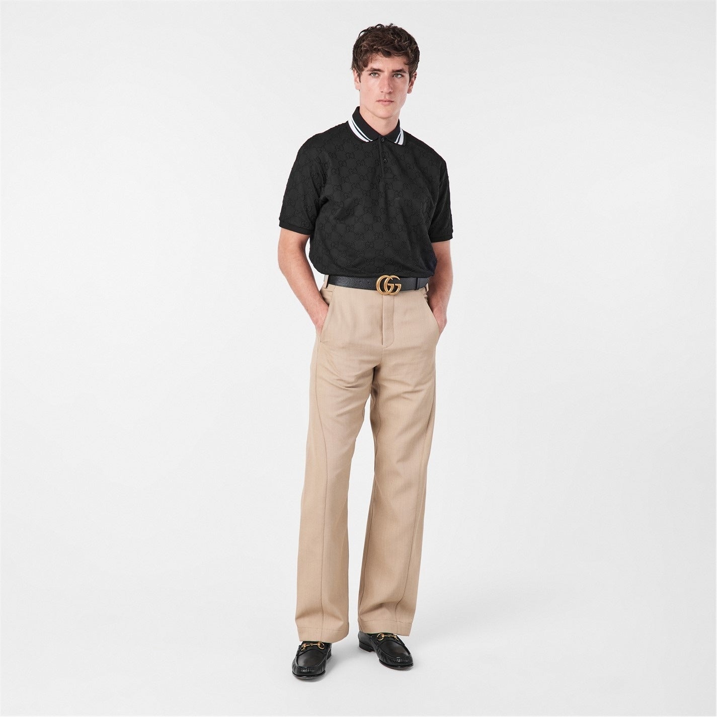 Gucci GG Jacquard Cotton Polo Shirt - image 6