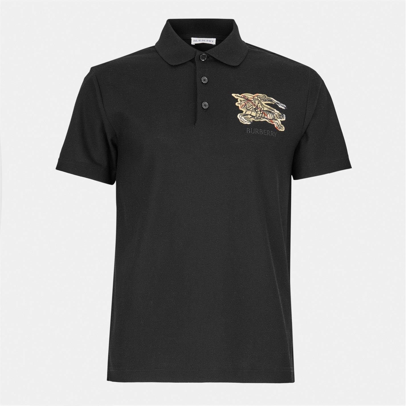 Burberry Equestrian Knight Cotton Polo Shirt
