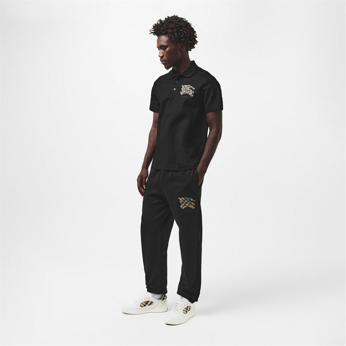 Burberry Equestrian Knight Cotton Polo Shirt - image 6
