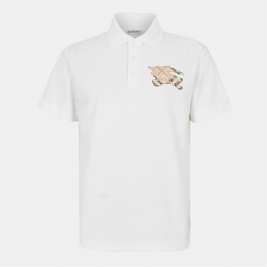 Burberry Equestrian Knight Cotton Polo Shirt