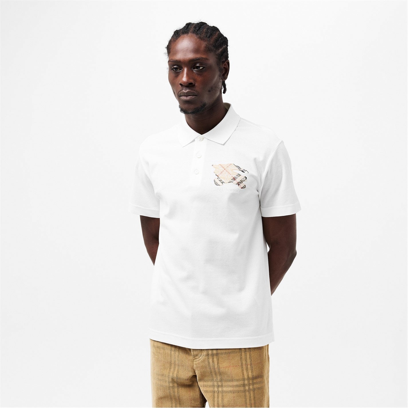 Burberry Equestrian Knight Cotton Polo Shirt - image 4