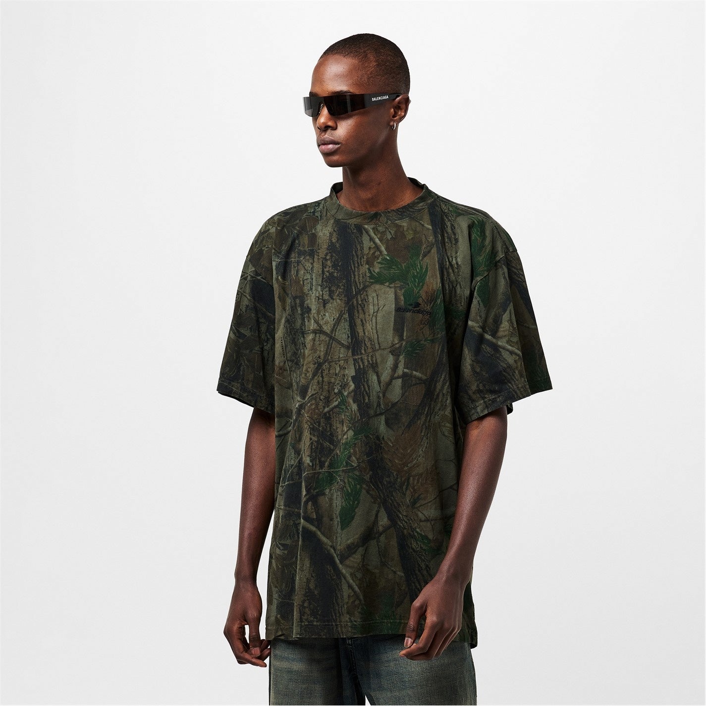 Balenciaga Bal Sport Camouflage Logo T-Shirt – Green - image 4