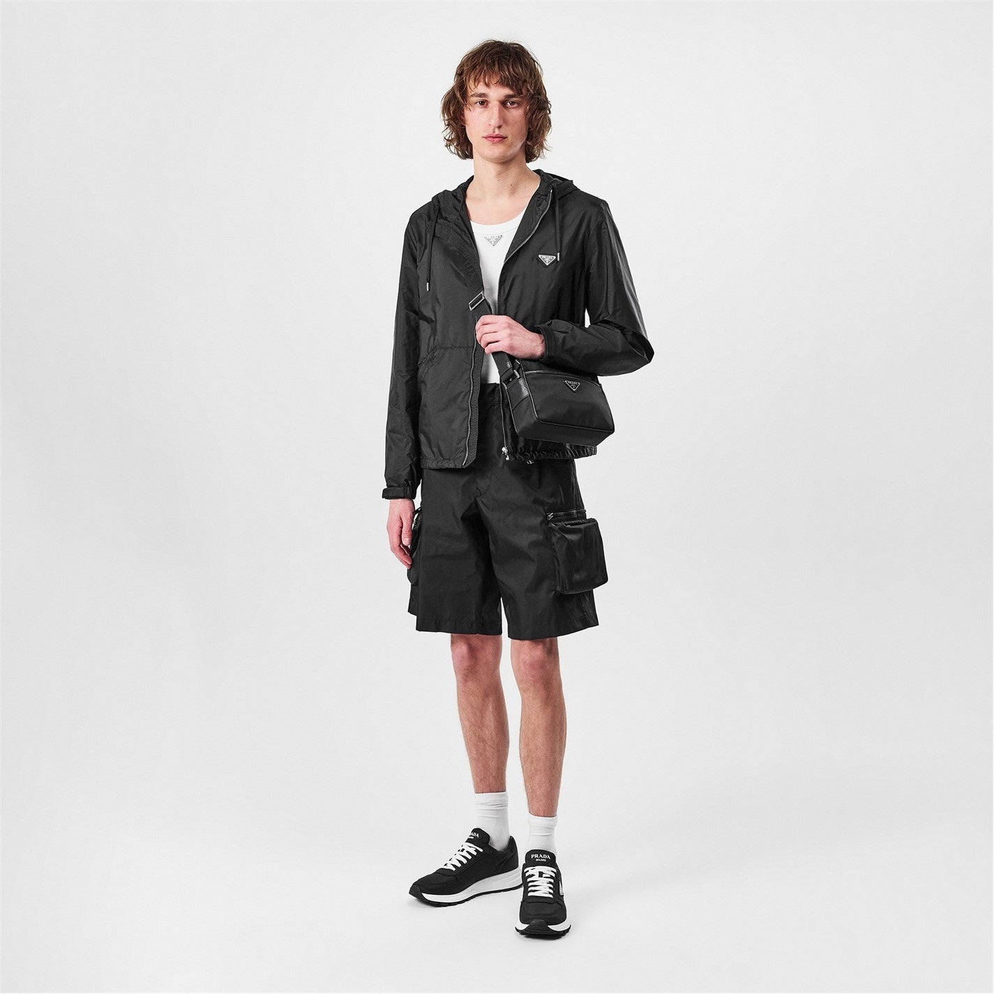 Prada Hooded Nylon Windbreaker Jacket – Black - image 5
