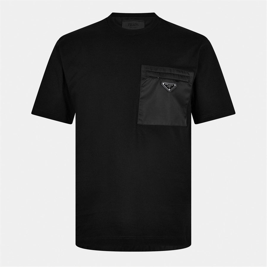 Prada Badge Pocket Cotton T-Shirt