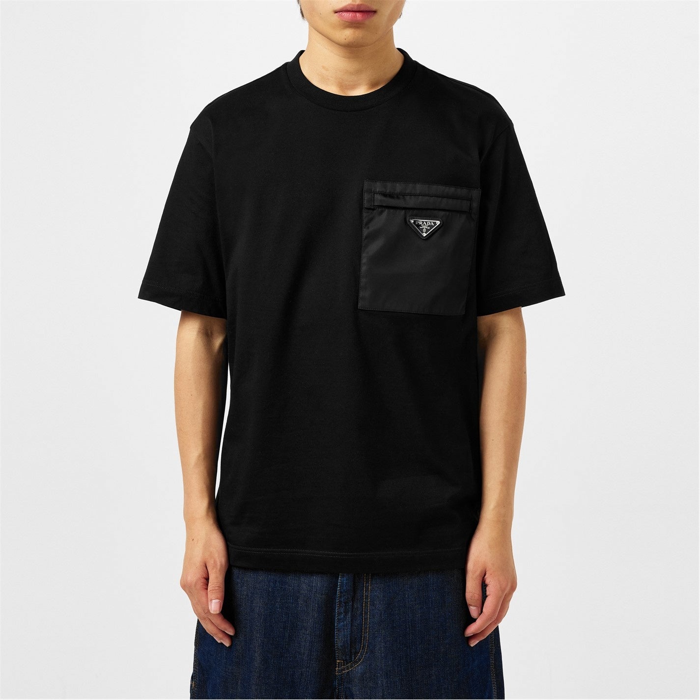 Prada Badge Pocket Cotton T-Shirt - image 3