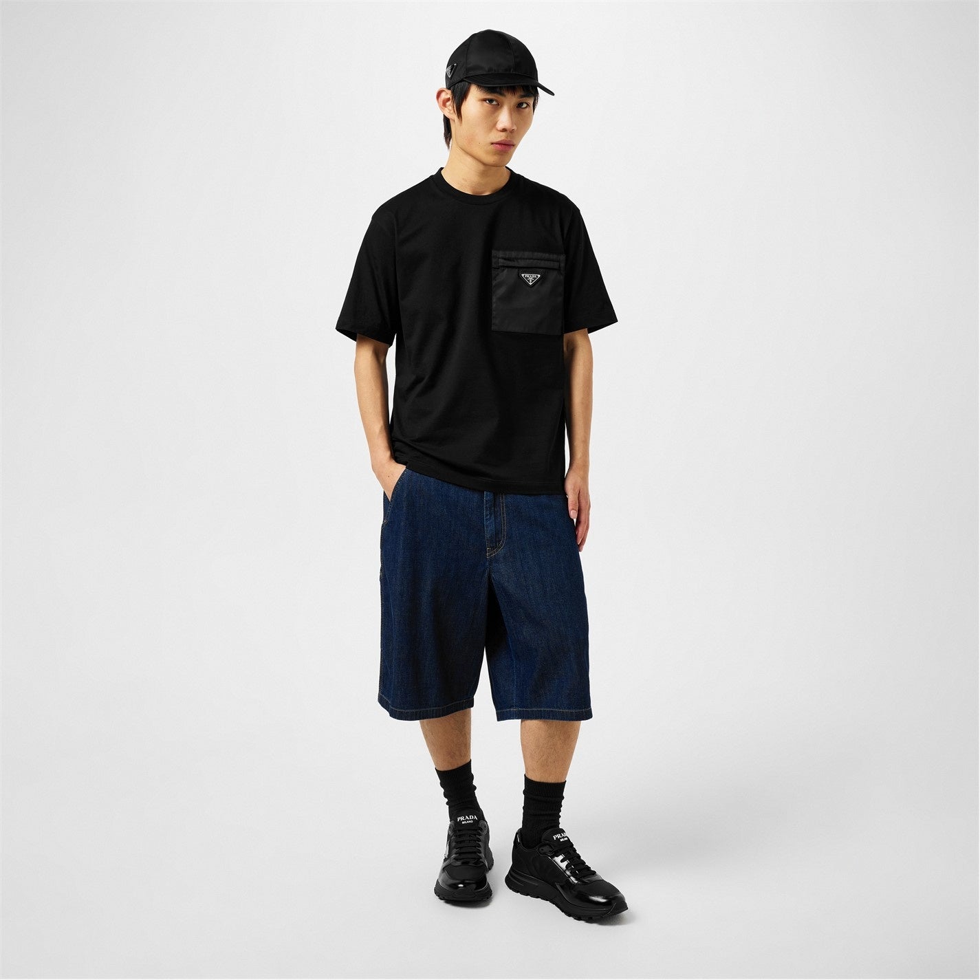 Prada Badge Pocket Cotton T-Shirt - image 6