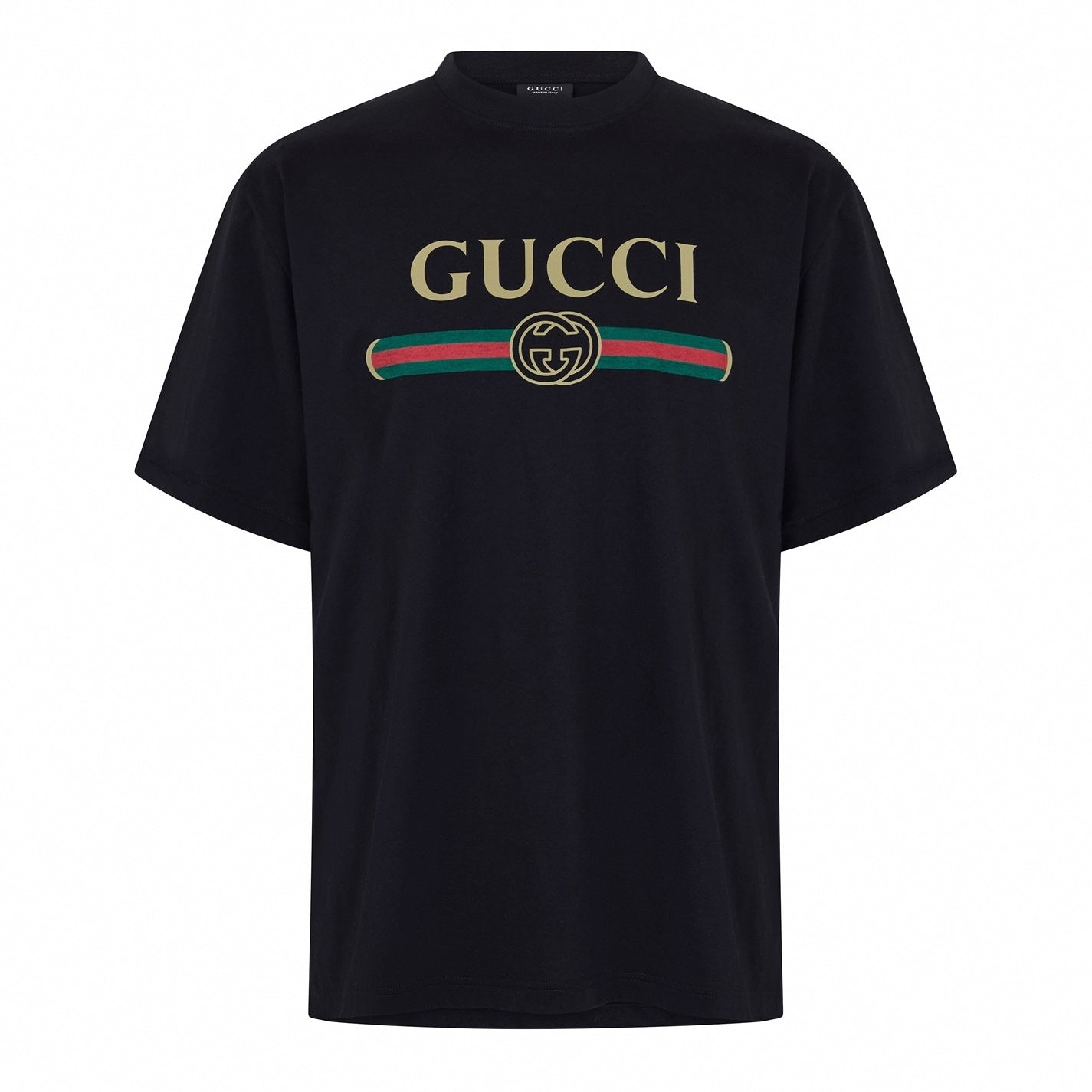 Gucci Logo Web Stripe Cotton T-Shirt