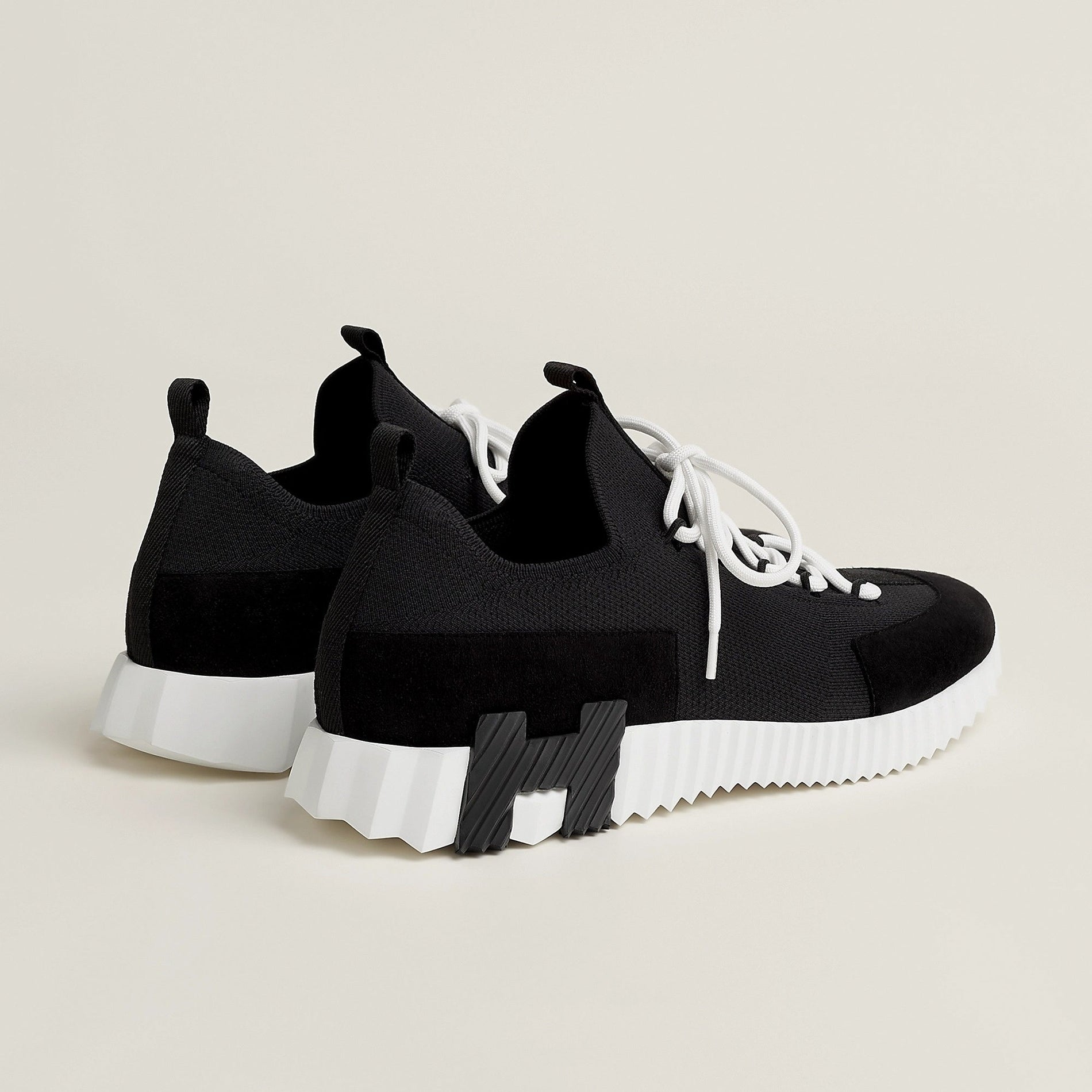 Hermes Lift Knit Slip-On Sneakers in Black & White - image 5