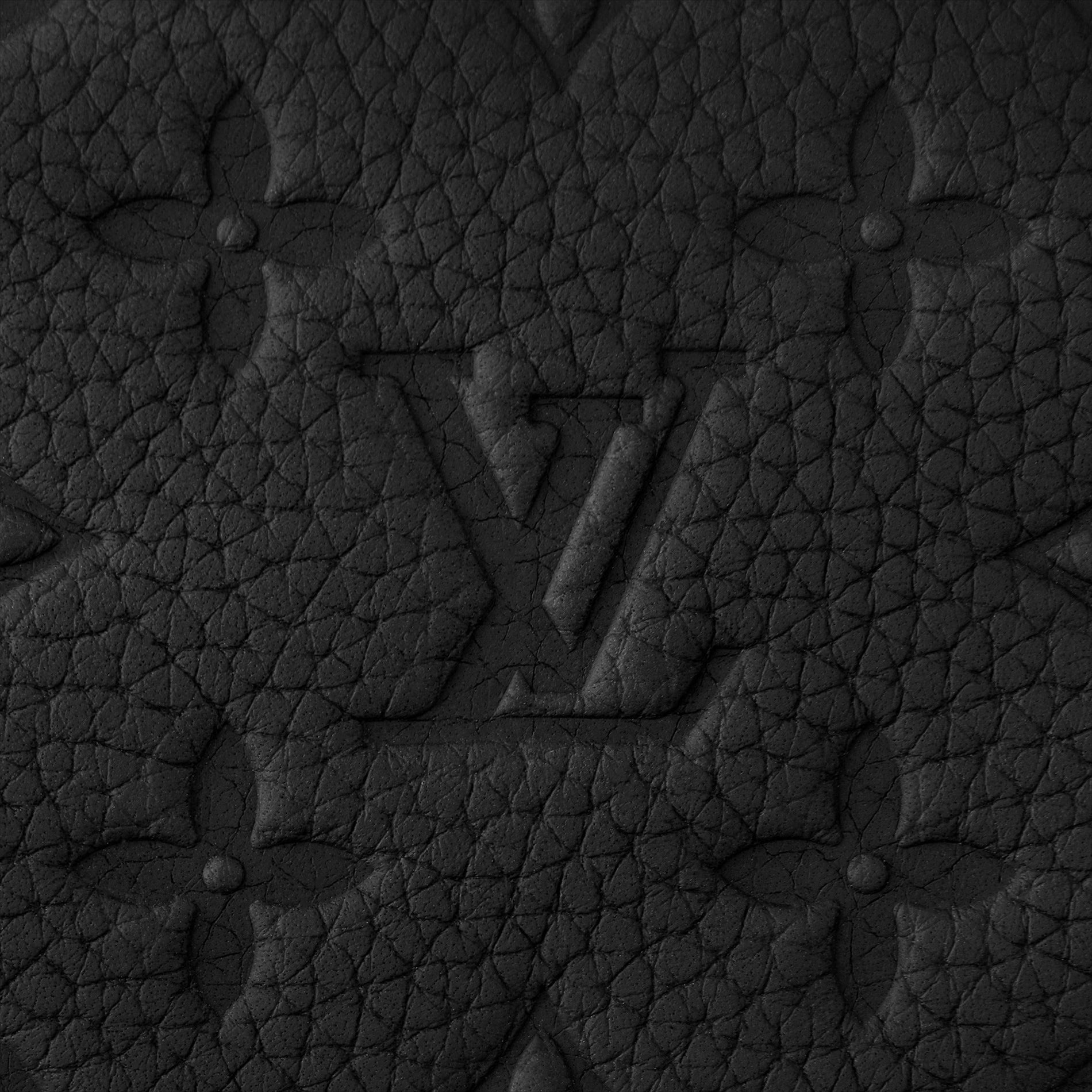 Louis Vuitton Monogram Embossed Leather Toiletry Pouch / Travel Case (All Black) - image 4