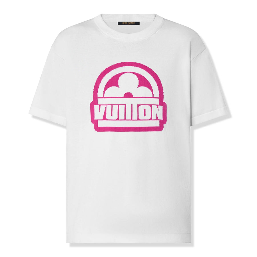 Louis Vuitton Flower Cotton Short-Sleeved Crewneck White T-Shirt