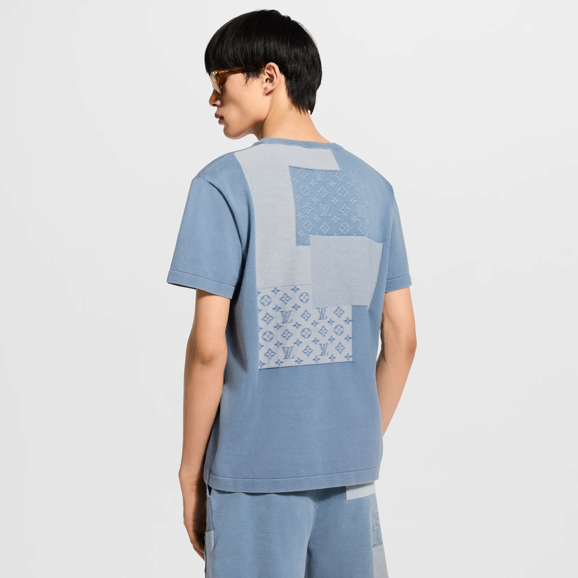 Louis Vuitton Knitted Patchwork Denim Short-Sleeved Crewneck - image 3
