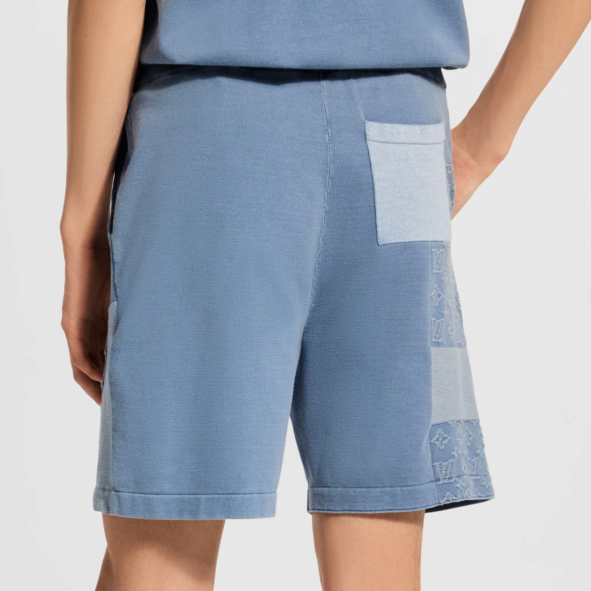Louis Vuitton LV Knitted Patchwork Denim Shorts - image 3