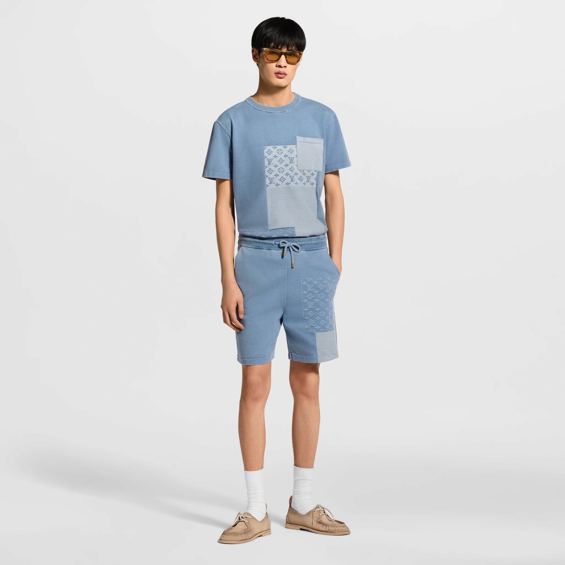 Louis Vuitton LV Knitted Patchwork Denim Shorts - image 2