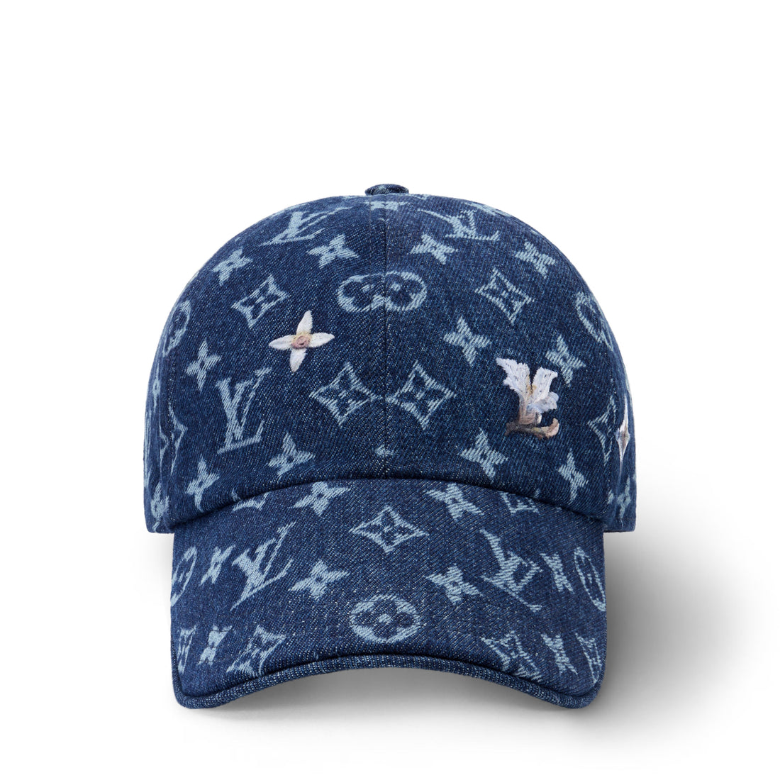 LV Monogram Flower Denim Cap