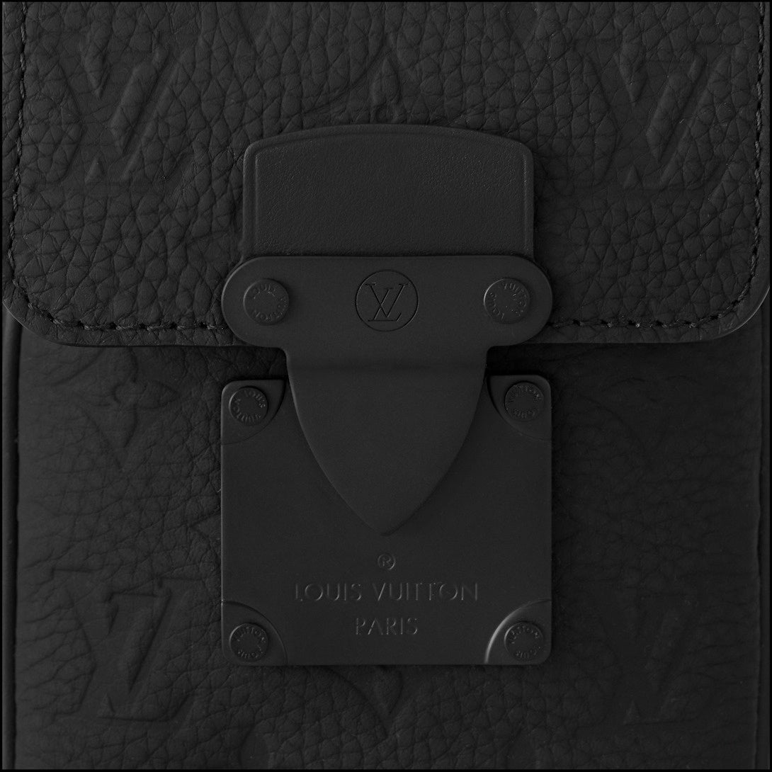 Louis Vuitton Monogram Embossed Leather Mini Utility Crossbody (All Black) - image 5