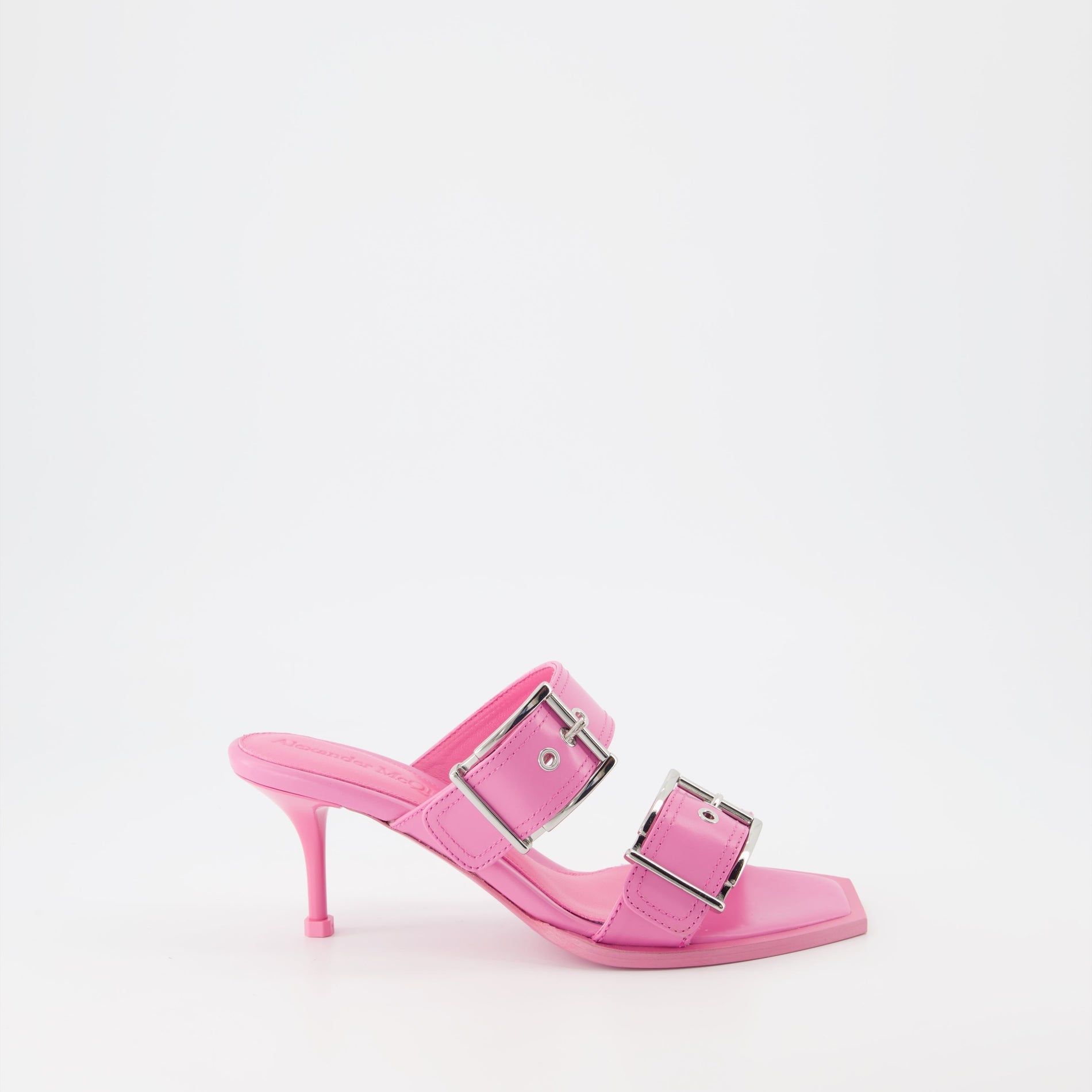 Alexander McQueen Double Buckle Mule Sandals