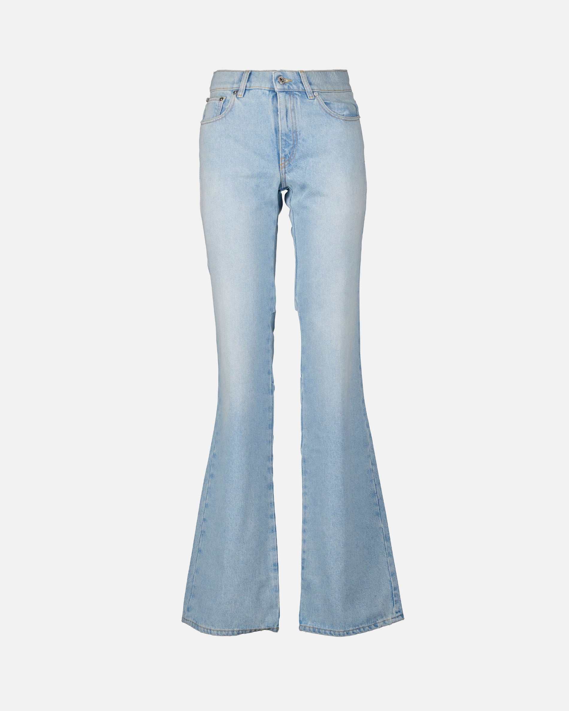 Off-White High-Rise Flared Denim Jeans
