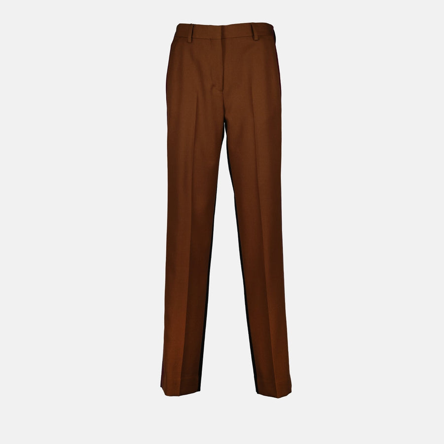 Burberry Tailored Brown Straight-Leg Trousers