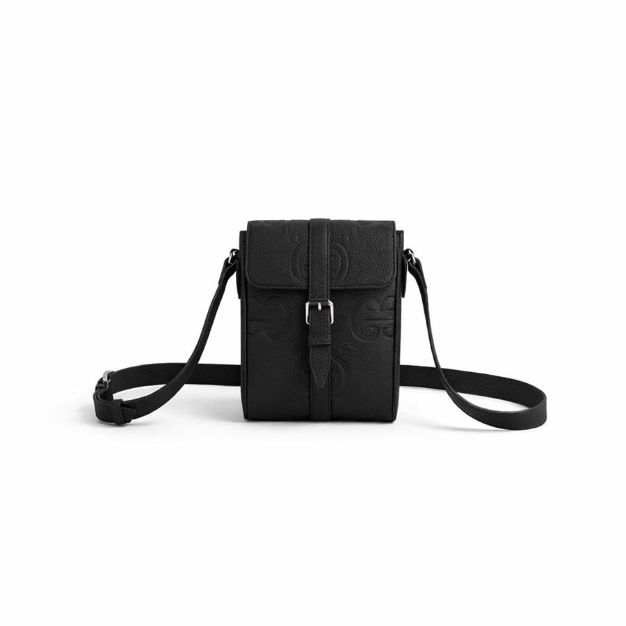 Gucci Black Embossed Leather Mini Crossbody Bag
