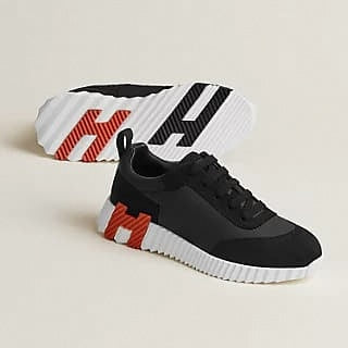 Hermes Bouncing Sneakers in Black and Orange - image 5