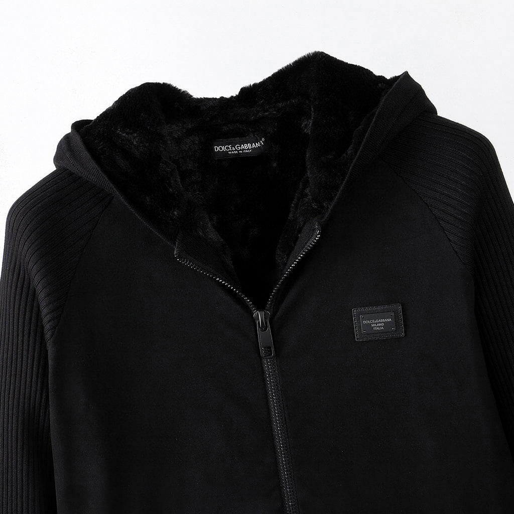Dolce & Gabbana Faux-Fur Lined Hooded Zip Jacket - image 5