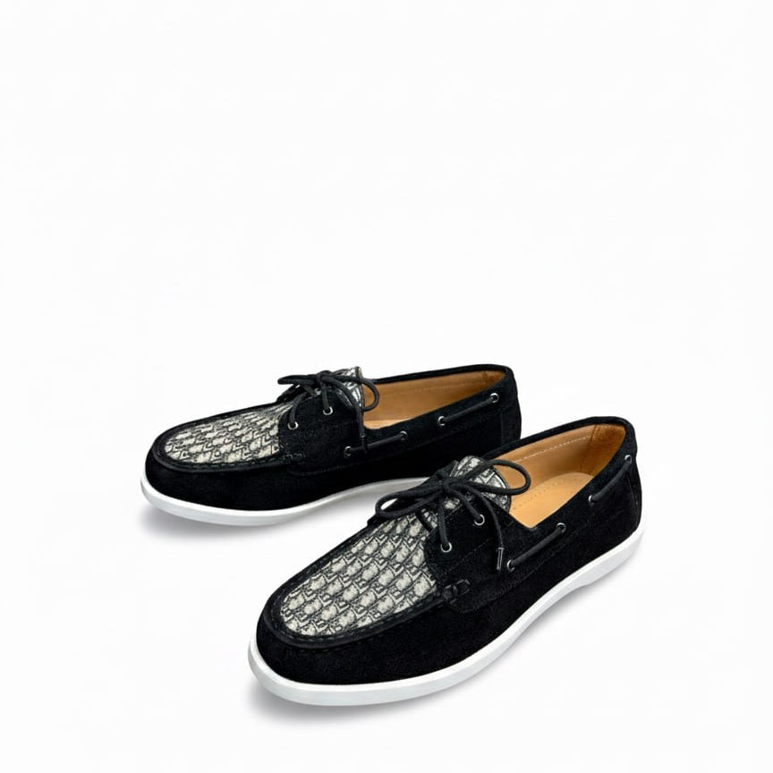Dior Oblique Canvas Deck Shoe with Suede Trim - image 4