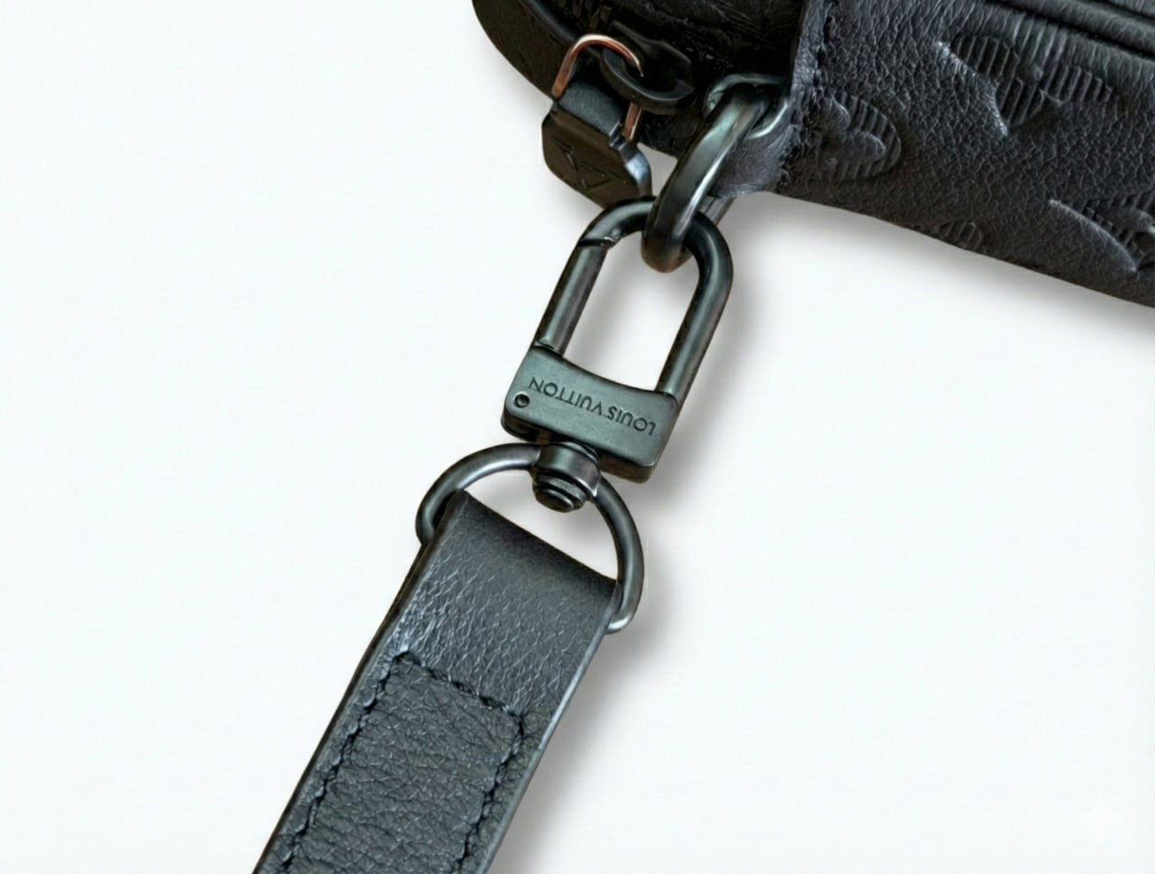 Louis Vuitton Monogram Embossed Leather Crossbody Bag (Black) - image 6