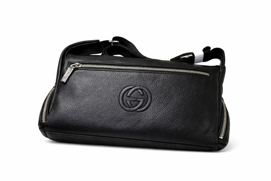 Gucci Soho Leather Crossbody Shoulder Bag (Black)