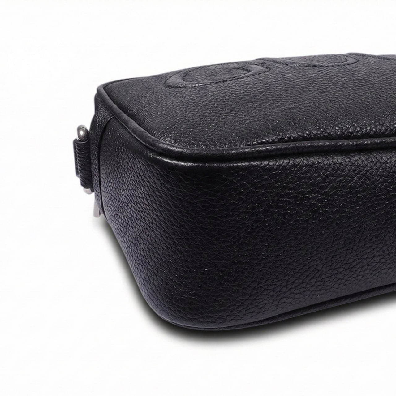 Gucci Embossed Logo Leather Crossbody Bag (Black) - image 4