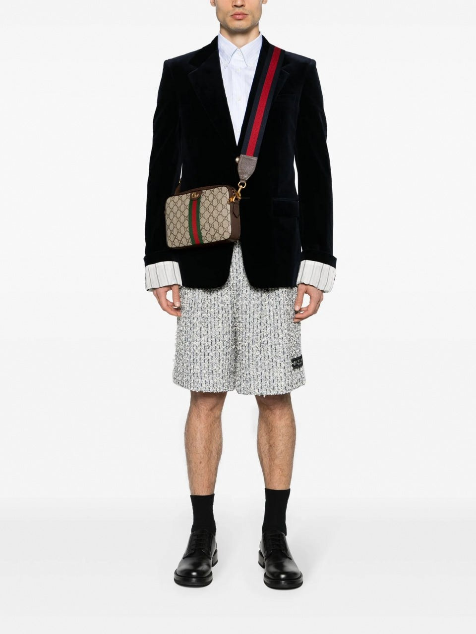 Gucci Supreme Web Stripe Crossbody Bag (Beige/Ebony) - image 7