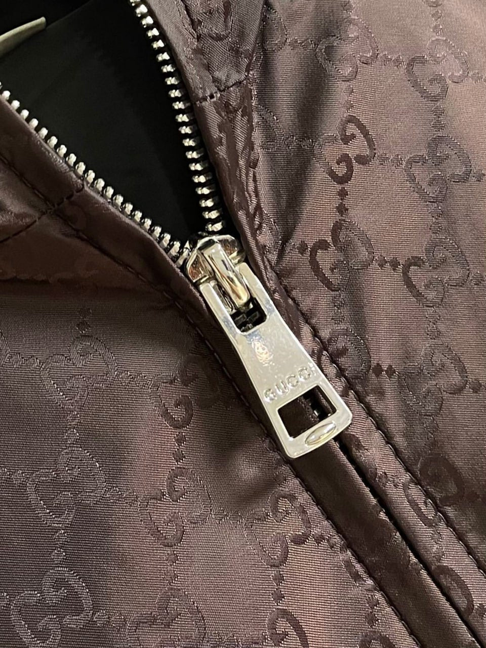 Gucci GG Jacquard Hooded Windbreaker Jacket – Brown - image 5