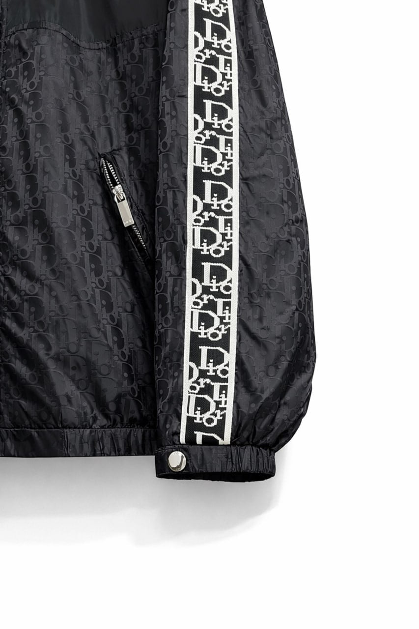 Dior Oblique Hooded Windbreaker Jacket with Signature Sleeve Bands - image 4
