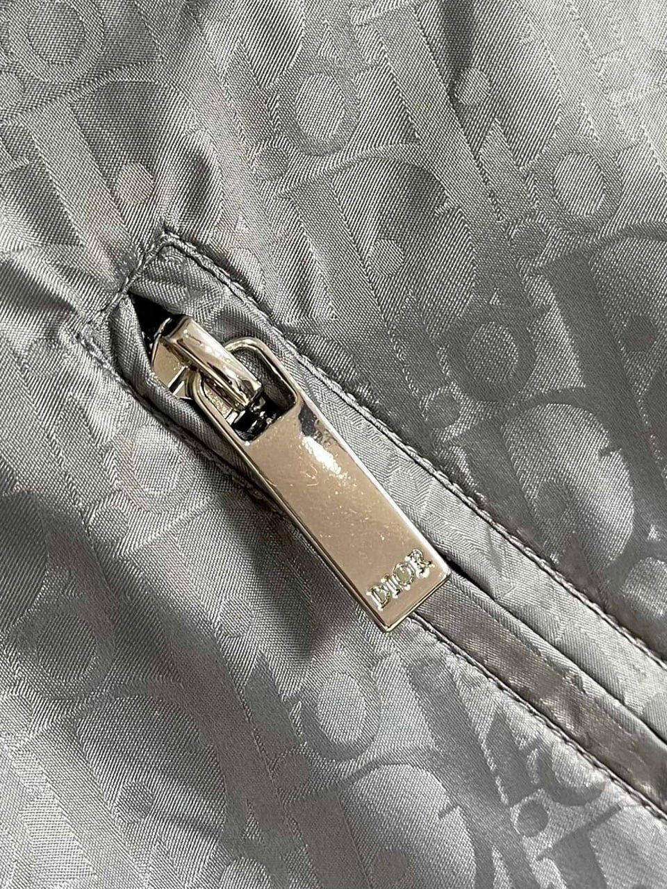 Dior Oblique Grey Hooded Windbreaker with Signature Tape - image 6