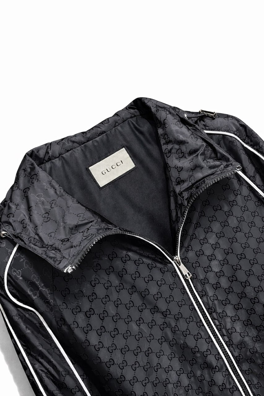Gucci GG Monogram Hooded Zip Jacket – Black - image 4
