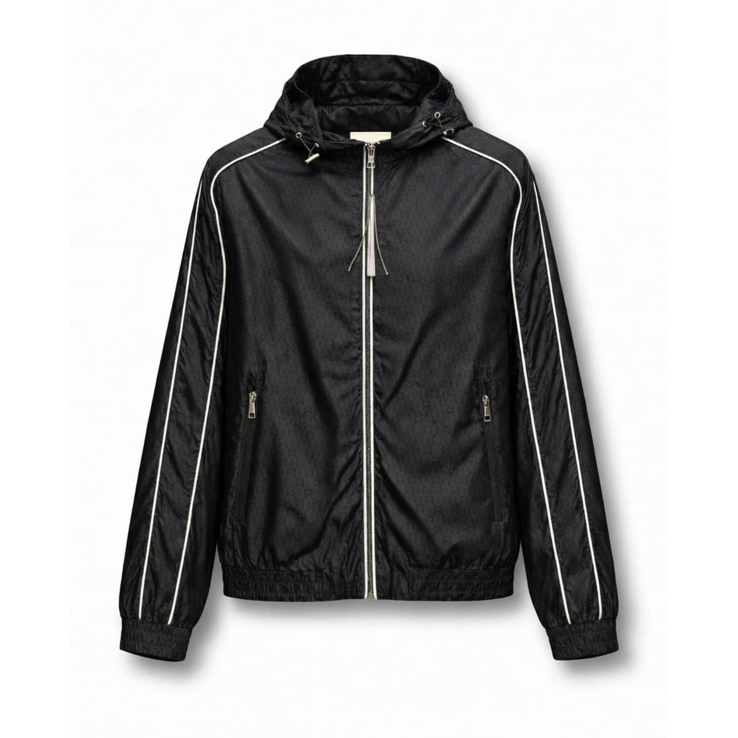 Gucci GG Monogram Hooded Zip Jacket – Black - image 6
