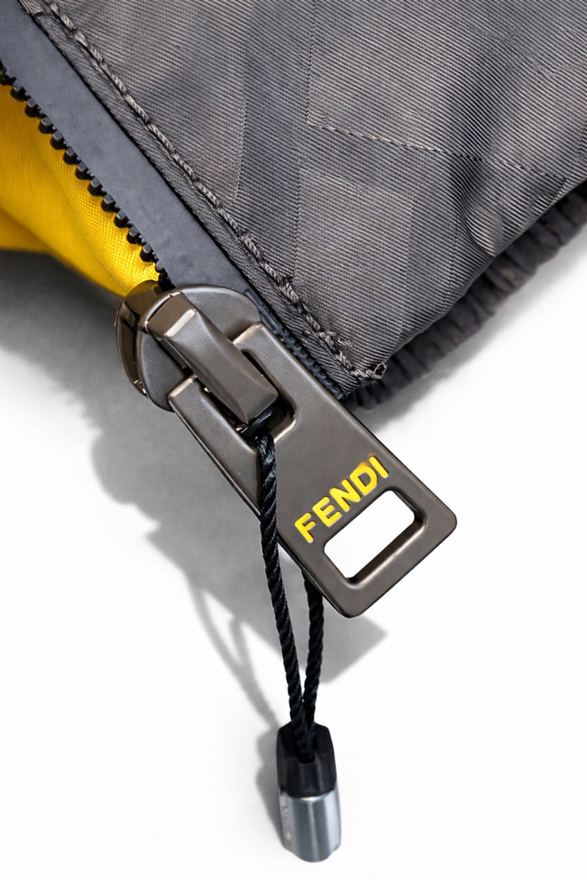 Fendi FF Monogram Hooded Windbreaker Jacket – Brown with Yellow Lining - image 5