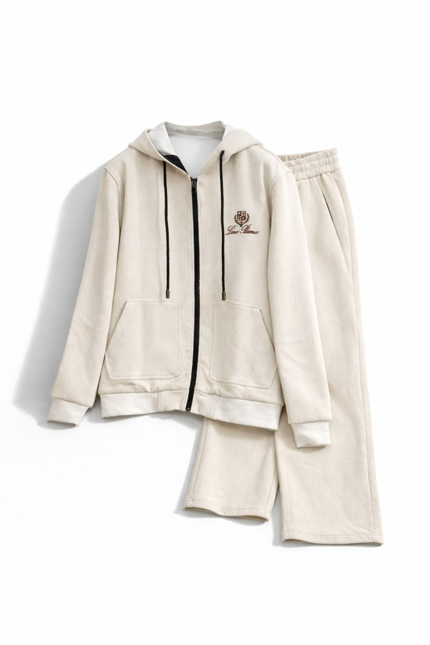 Loro Piana Ivory Heritage Zip Hoodie & Jogger Set - image 6