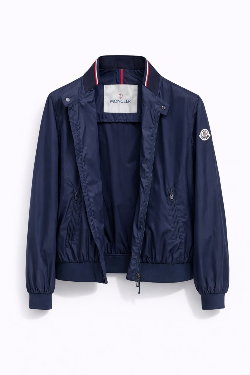 Moncler Classic Nylon Bomber Jacket – Navy Blue - image 7