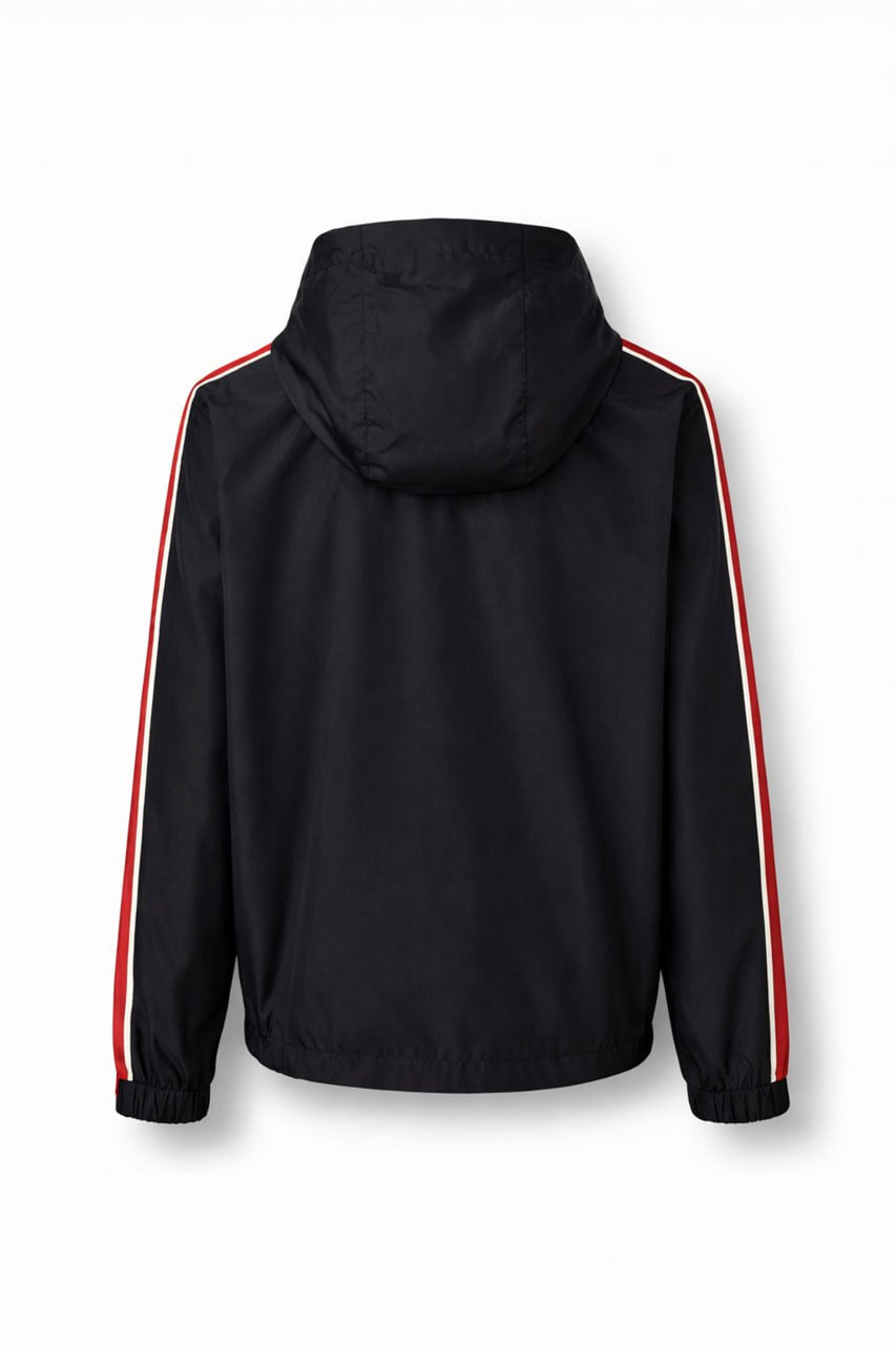 Moncler Tricolour Stripe Hooded Jacket – Black - image 2