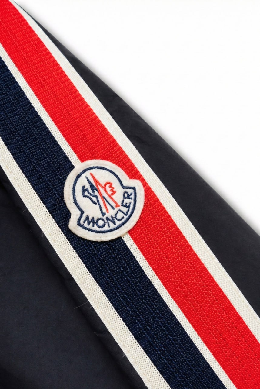 Moncler Tricolour Stripe Hooded Jacket – Black - image 4
