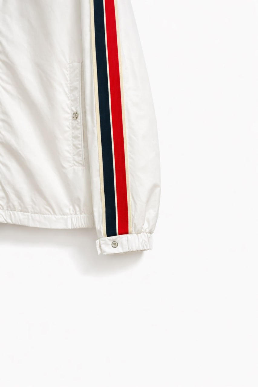 Moncler Tricolour Stripe Hooded Jacket – White - image 5