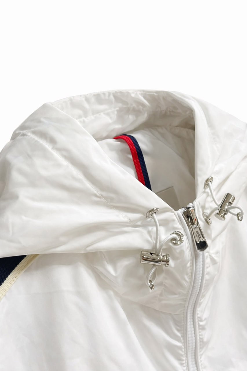 Moncler Tricolour Stripe Hooded Jacket – White - image 3