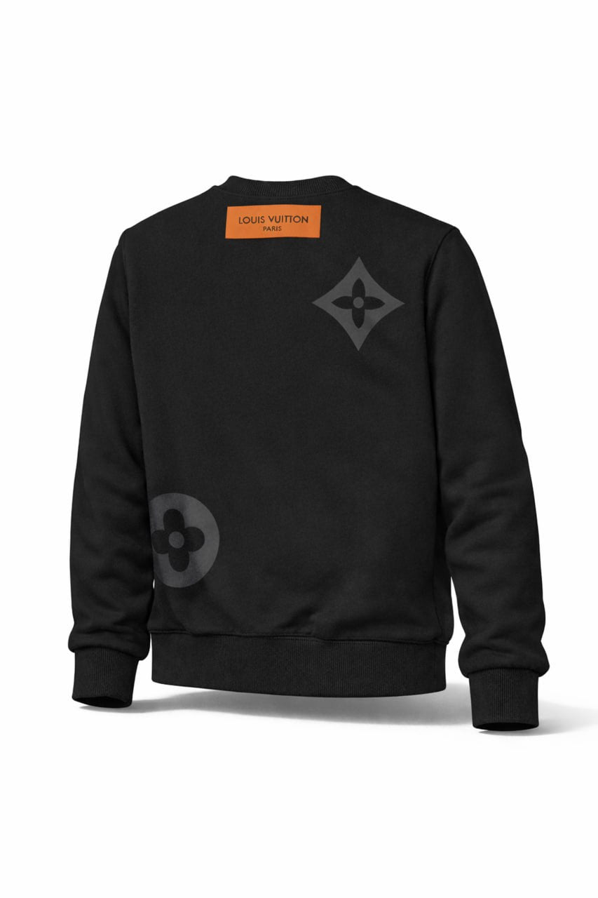Louis Vuitton LV Tonal Logo Crewneck Sweatshirt – Black - image 2