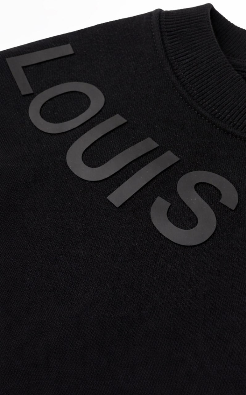 Louis Vuitton LV Tonal Logo Crewneck Sweatshirt – Black - image 4